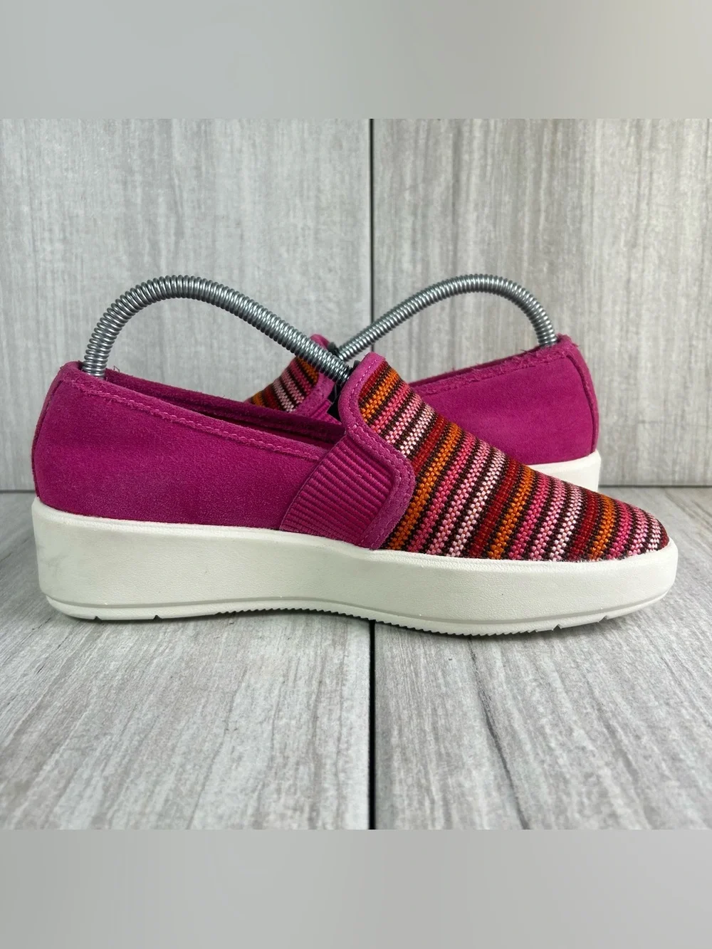 Clark’s Layton Petal Pink Knit Slip-On Mule Comfort Shoe Women's Size 6.5 - Picture 4 of 10